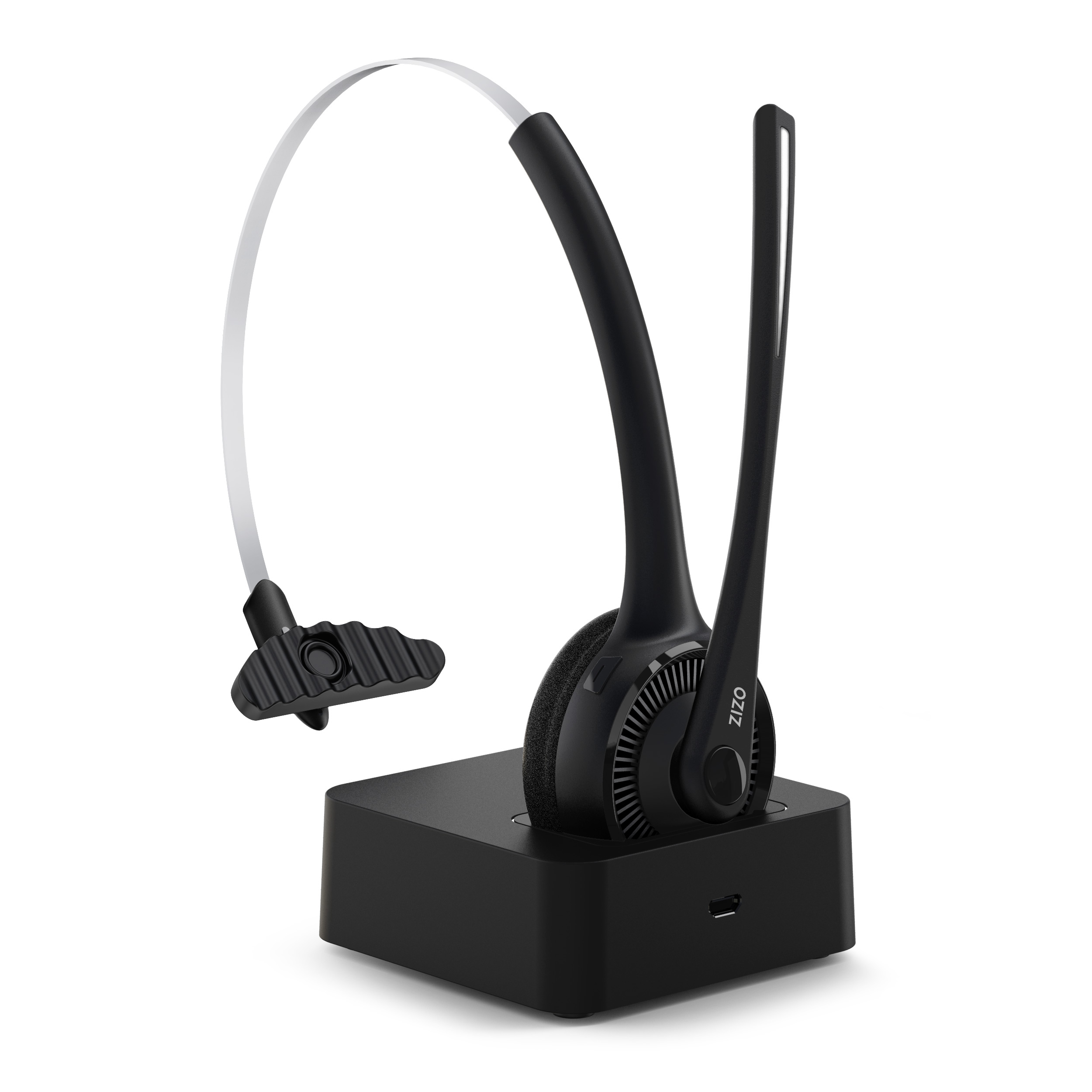 ZIZO RESOUND PRO Wireless Headset with Base – Black | ZIZO