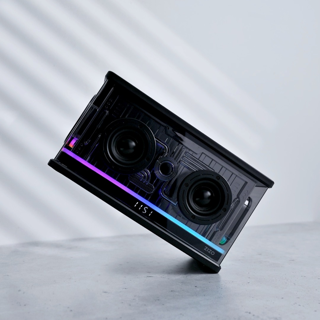 ZIZO Retro Crystal LED 80W Wireless Speaker – Black | ZIZO