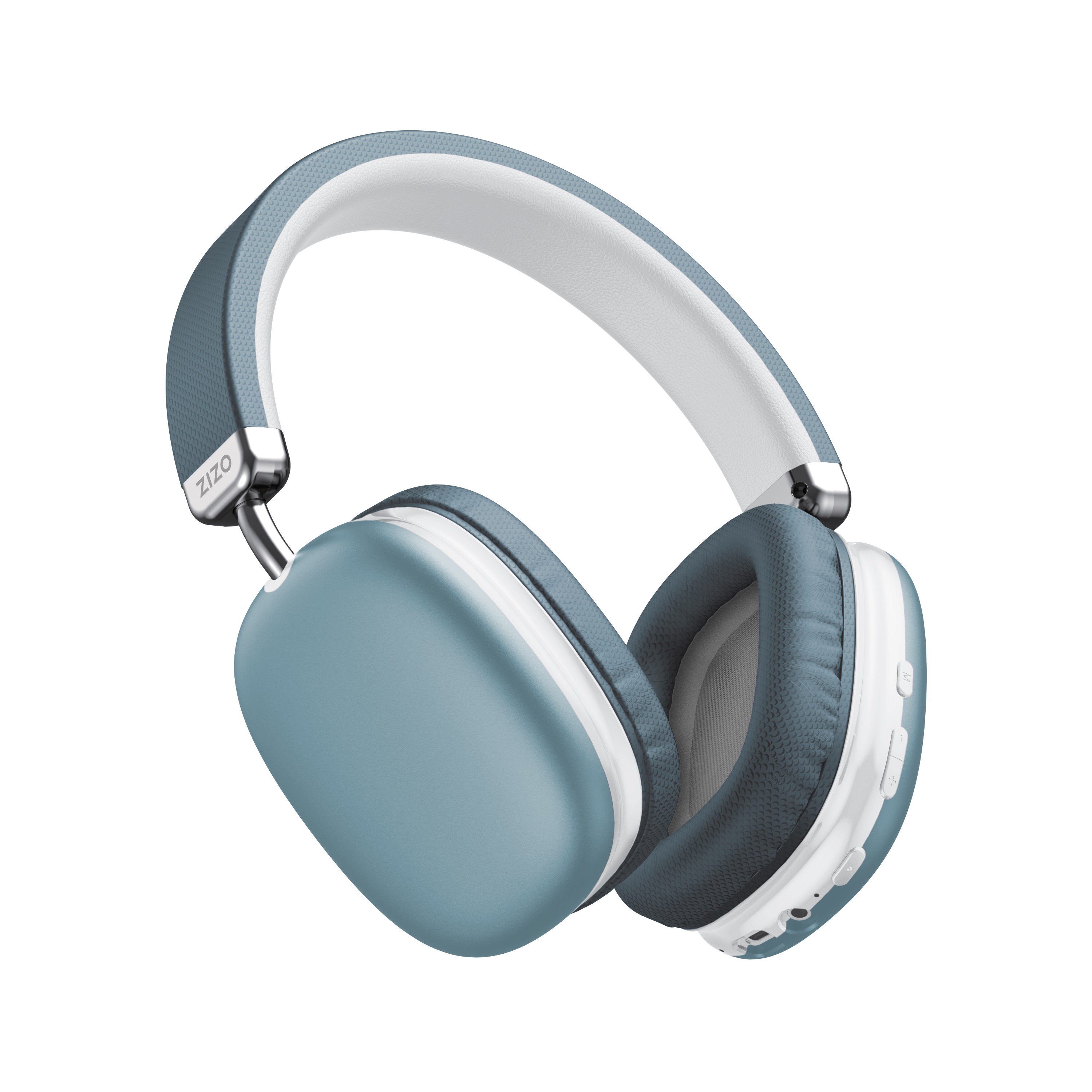 The ZIZO Tempo Pro in Ice Blue on white, a slate blue shell with white trim and a darker blue fabric band, seen three-quarter