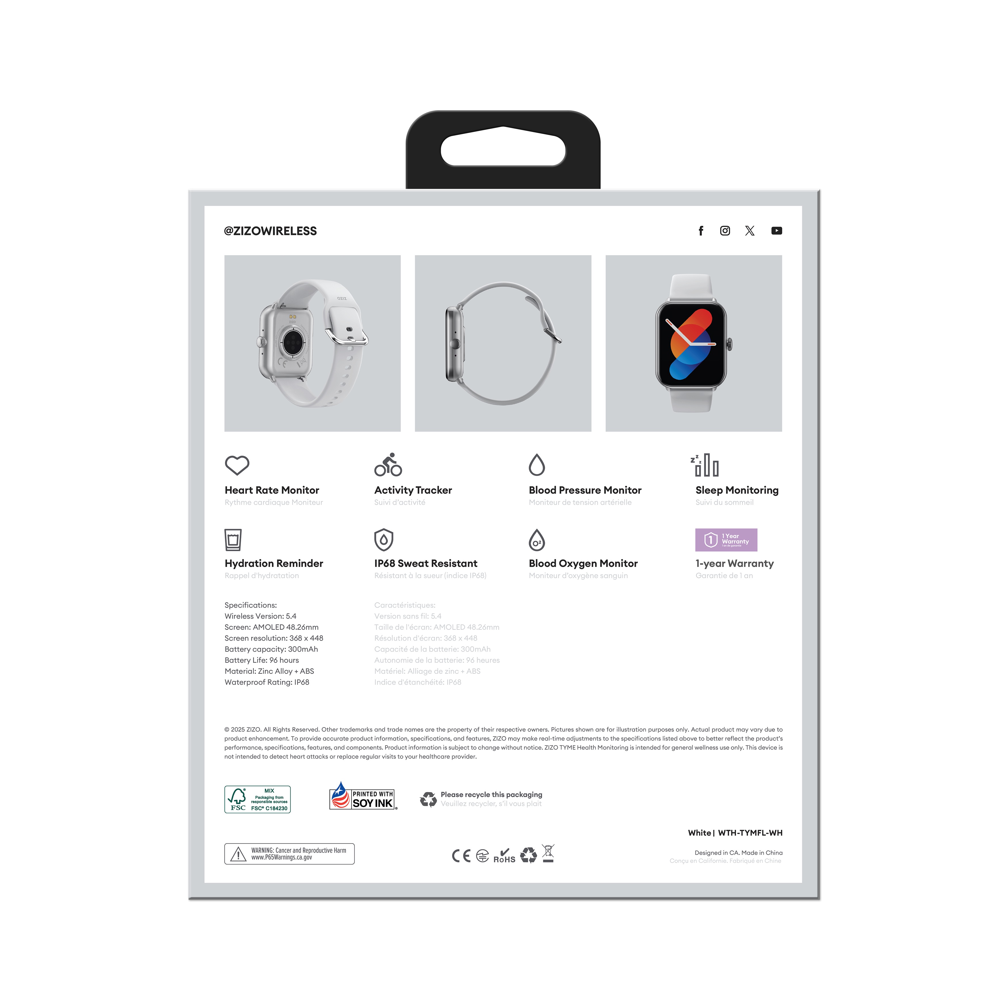 ZIZO TYME Flex Smart Watch | ZIZO